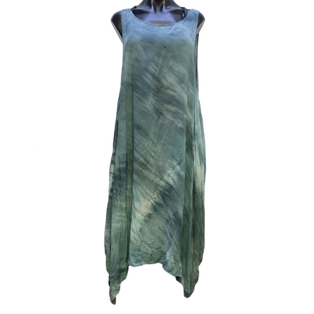 PETE & GRETA Johnny Was Teal Tank Kita Tunic / Dress XS